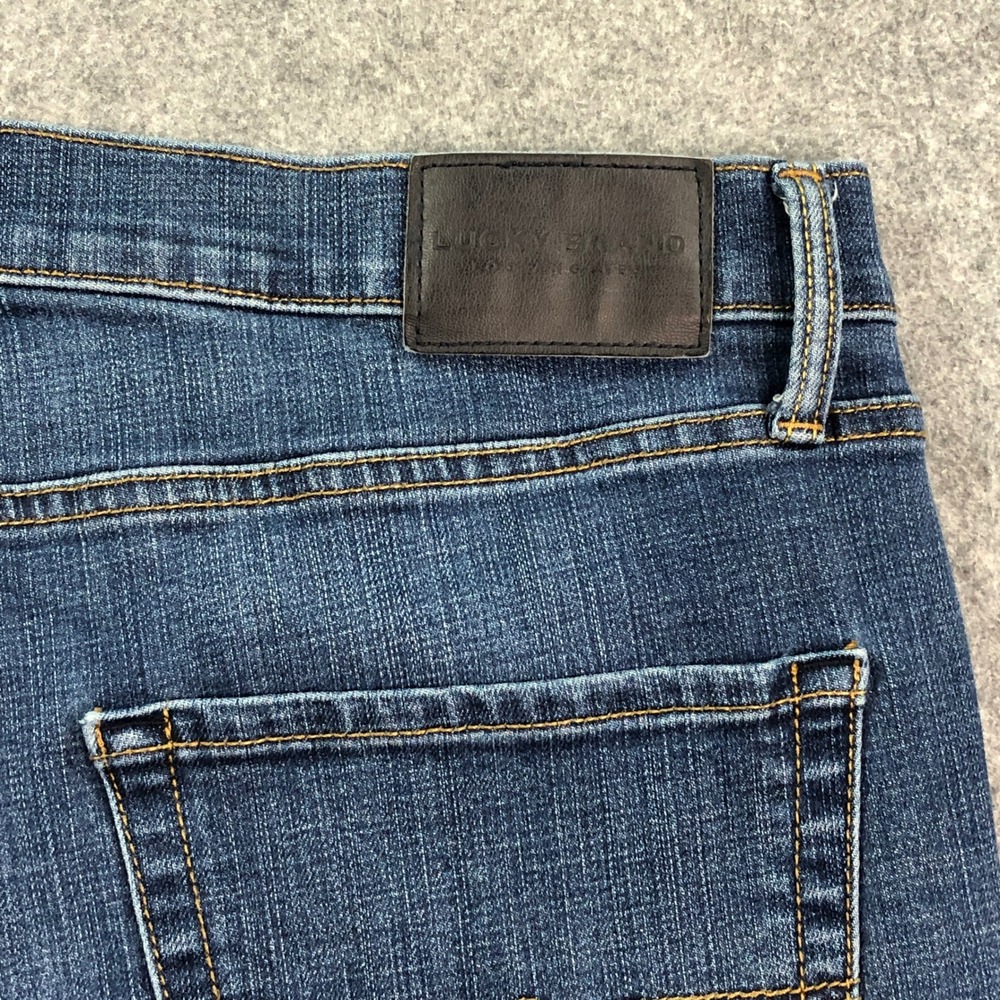 Lucky Brand 410 Mens Jeans 36x32 (fits 38x31) Blue Athletic Slim Medium Wash - Picture 7 of 16